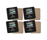 Thumbnail for Beechcraft 1900D design on black 4 pieces set coaster