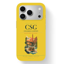 Thumbnail for Columbus Airport (CSG) design on yellow iPhone 17 Pro MagSafe case