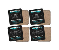 Thumbnail for BRINC Responder design on black 4 pieces set coaster