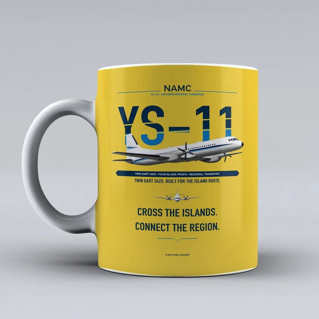 YS-11A Mug design on yellow namc