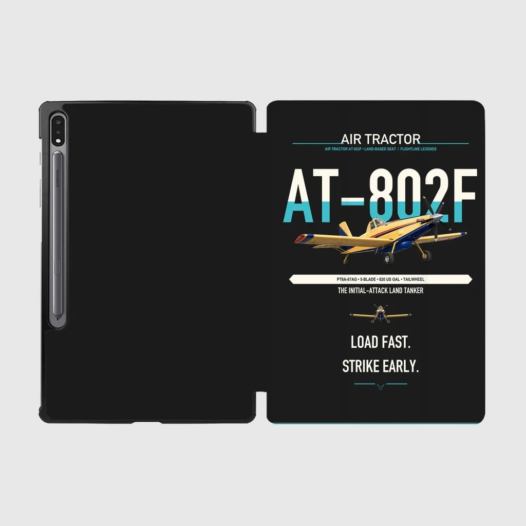 Air Tractor AT-802F design on black samsung tablet tablet case