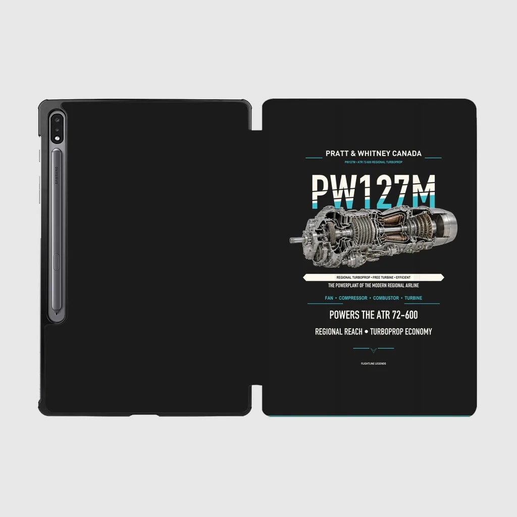 PW127M design on black samsung tablet tablet case