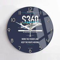 Thumbnail for Shorts 360-300 design on navy blue no frame wall clock