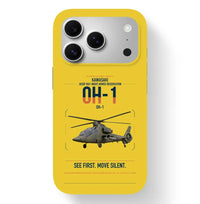 Thumbnail for Kawasaki OH-1 design on yellow magsafe iphone case, for iPhone 17 Pro