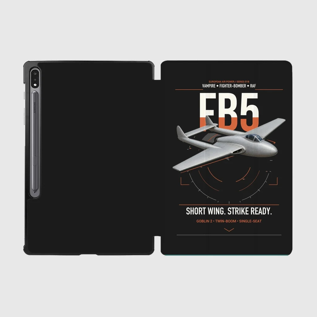 de Havilland Vampire FB5 design on black samsung tablet tablet case