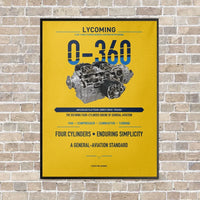 Thumbnail for O-360 vertical canvas print - framed - yellow background