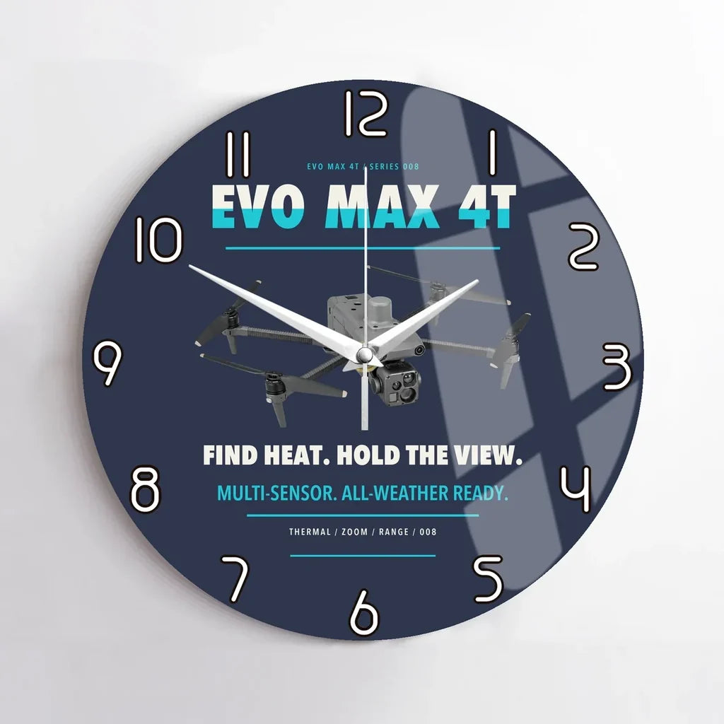 Autel EVO Max 4T design on navy blue no frame wall clock