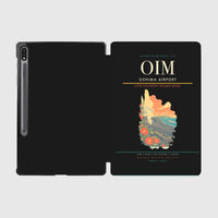 Thumbnail for Oshima Airport (OIM) design on black samsung tablet tablet case