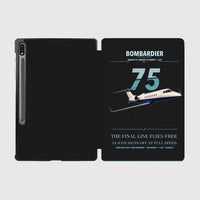 Thumbnail for Bombardier Learjet 75 Liberty design on black samsung tablet tablet case