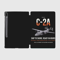 Thumbnail for C-2A Greyhound design on black samsung tablet tablet case