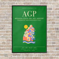 Thumbnail for Malaga-Costa del Sol Airport AGP - Canvas Framed - Green