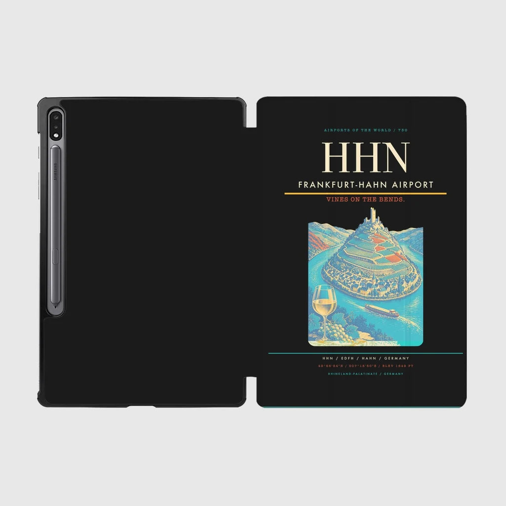 Frankfurt-Hahn Airport (HHN) design on black samsung tablet tablet case