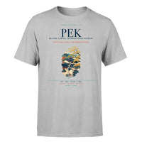 Thumbnail for Beijing Airport (PEK) T-Shirt single-side front print in Light Gray | beijing-pek-airport-double-side-t-shirt