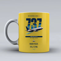Thumbnail for Boeing 737-200 double-side print on yellow ceramic mug