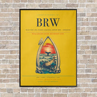 Thumbnail for Wiley Post–Will Rogers Memorial Airport BRW — Utqiagvik vertical canvas print - framed - yellow background