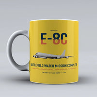 Thumbnail for E-8C Joint STARS design on yellow ceramic mug, double-side print