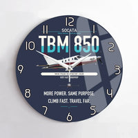 Thumbnail for Socata TBM 850 design on navy blue no frame wall clock
