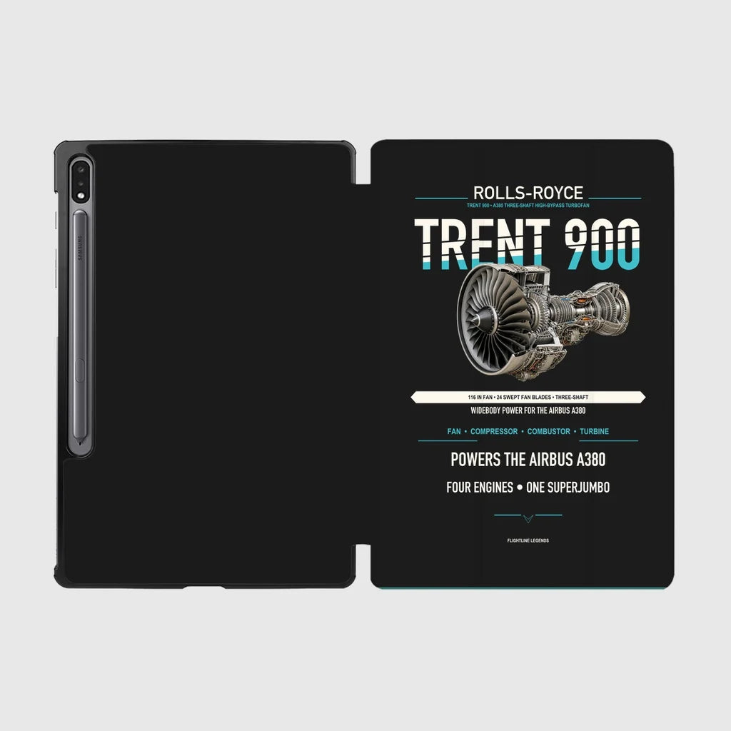 TRENT 900 design on black samsung tablet tablet case