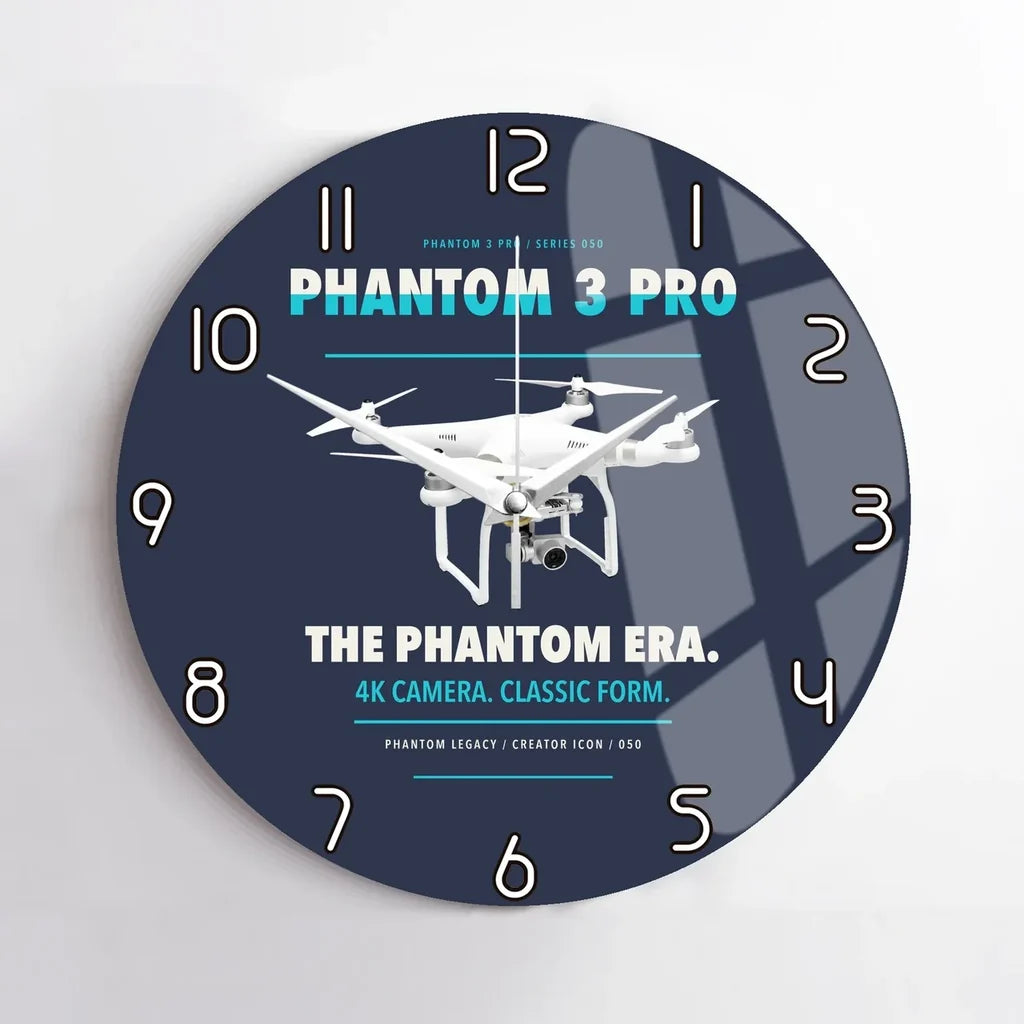DJI Phantom 3 Professional design on navy blue no frame wall clock
