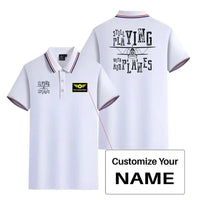 Thumbnail for Customisable Still Playing With Airplanes Polo Shirt - view 17