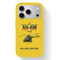 Thumbnail for MD AH-6M Little Bird design on yellow magsafe iphone case, for iPhone 17 Pro