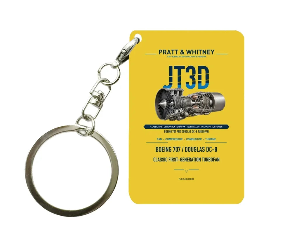 JT3D Key Chain design on yellow key chain