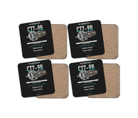 Thumbnail for CT7-9B design on black 4 pieces set coaster