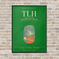 Thumbnail for Tallahassee International Airport TLH - Canvas Framed - Green