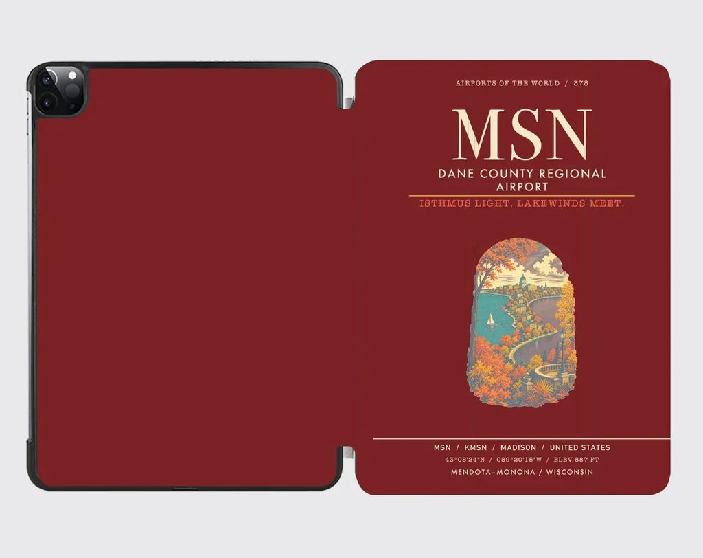 Dane County Regional Airport Madison MSN - Dark Red