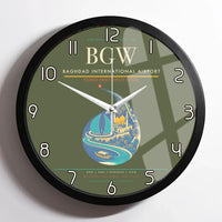Thumbnail for Baghdad International Airport BGW Wall-Clock Framed - Green Army