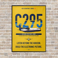Thumbnail for Airbus C295 SIGINT vertical canvas print - framed - yellow background