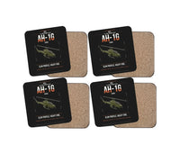 Thumbnail for Bell AH-1G Cobra design on black 4 pieces set coaster