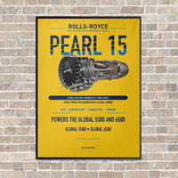 Thumbnail for PEARL 15 vertical canvas print - framed - yellow background