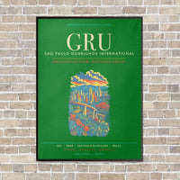 Thumbnail for Sao Paulo Guarulhos International Airport GRU - Canvas Framed - Green