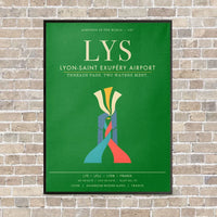 Thumbnail for Lyon-Saint Exupery Airport LYS - Canvas Framed - Green