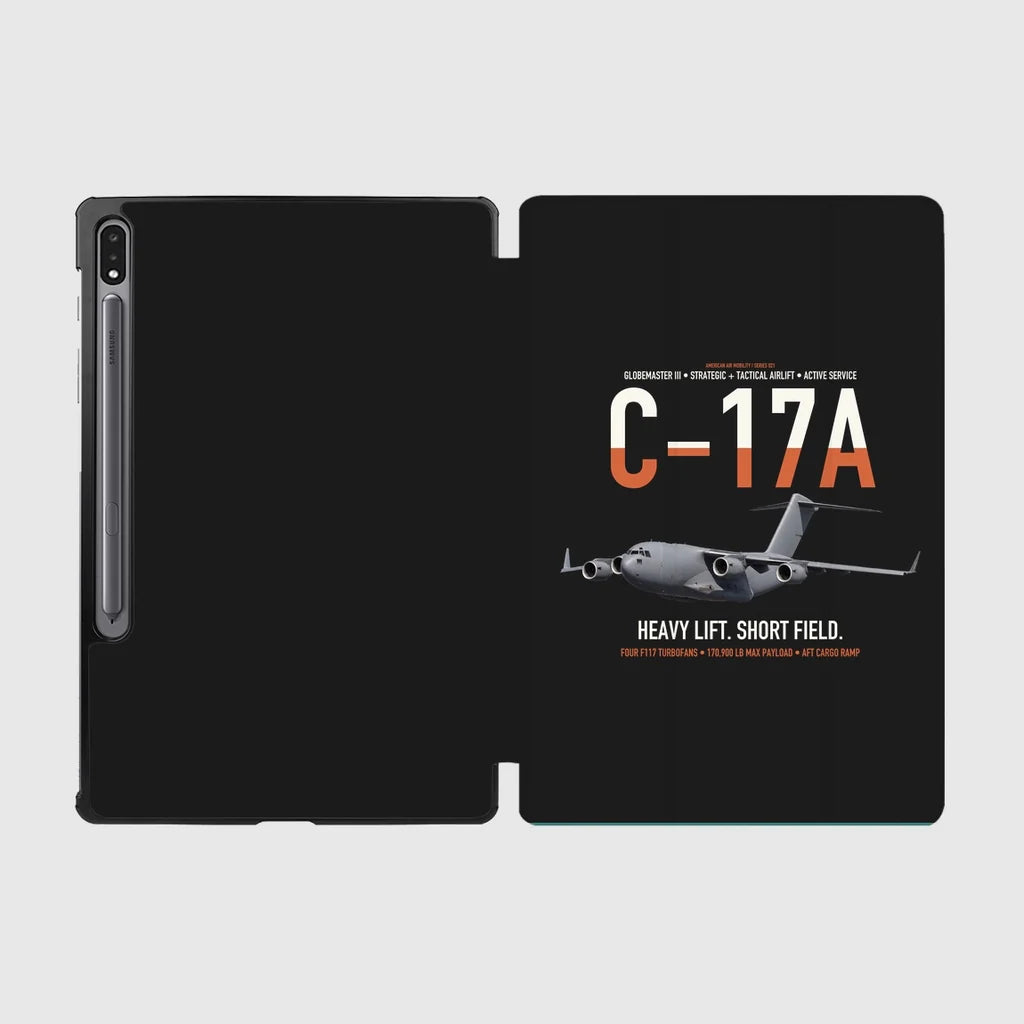 C-17A Globemaster III design on black samsung tablet tablet case