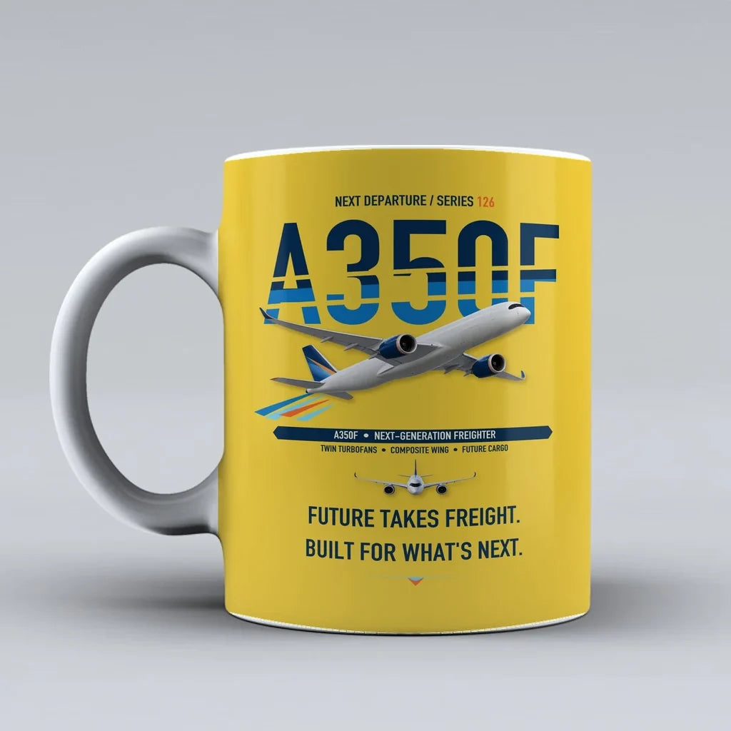 A350F Mug design on yellow airbus