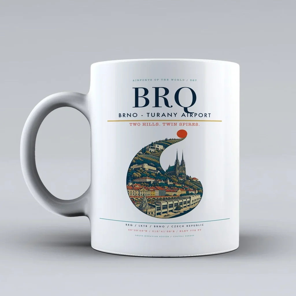 Brno - Turany Airport BRQ Mug - White