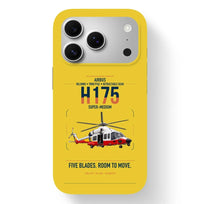 Thumbnail for Airbus H175 design on yellow magsafe iphone case, for iPhone 17 Pro