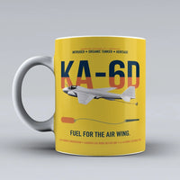 Thumbnail for KA-6D Intruder design on yellow ceramic mug, double-side print