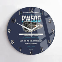Thumbnail for PW500 design on navy blue no frame wall clock