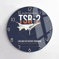 Thumbnail for BAC TSR-2 design on navy blue no frame wall clock