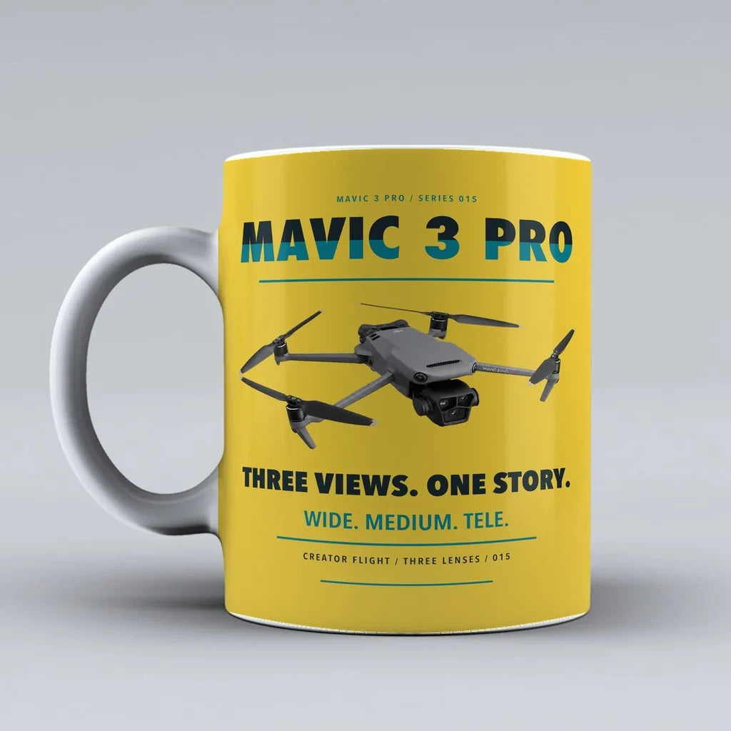 Mavic 3 Pro Mug design on yellow dji