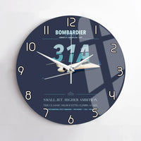 Thumbnail for Bombardier Learjet 31A design on navy blue no frame wall clock