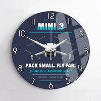 Thumbnail for DJI Mini 3 design on navy blue no frame wall clock