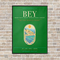 Thumbnail for Beirut Rafic Hariri International Airport BEY - Canvas Framed - Green