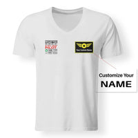 Thumbnail for Airline Pilot Label Designed V-Neck T-Shirts - view 17