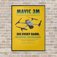 Thumbnail for DJI Mavic 3 Multispectral vertical canvas print - framed - yellow background