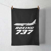 Thumbnail for The Boeing 737 aviation design on soft absorbent cotton towel.