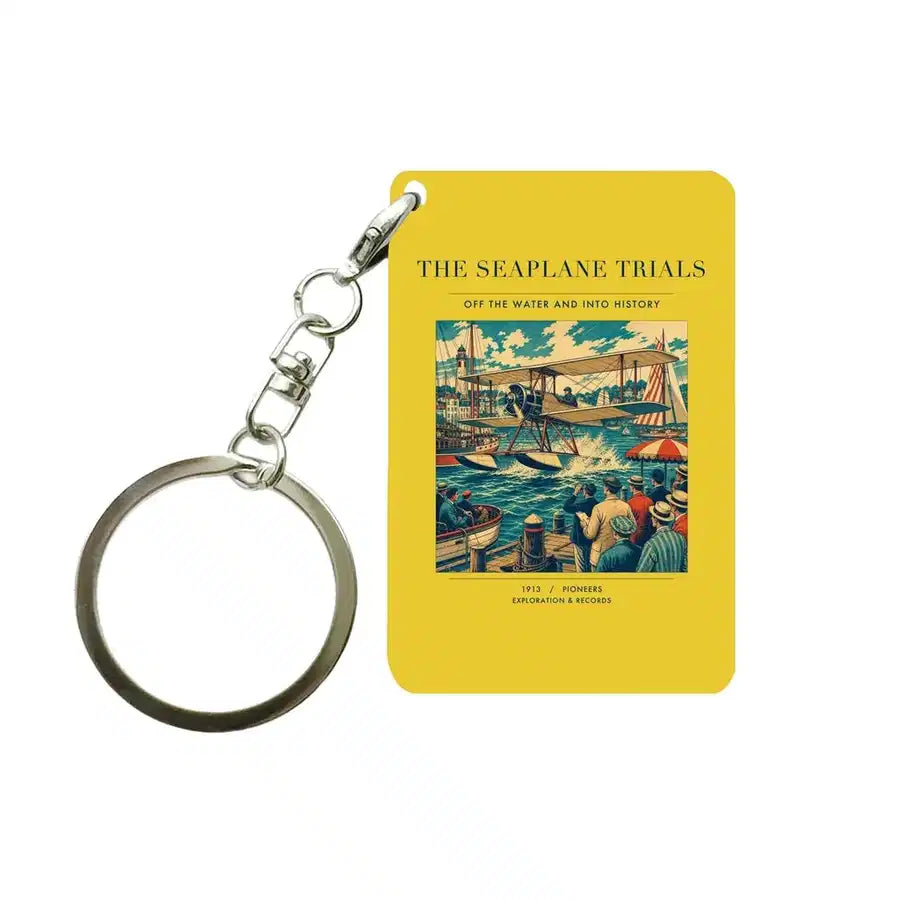 VINTAGE G4005 - The Seaplane Trials - Designed Key Chain design on yellow